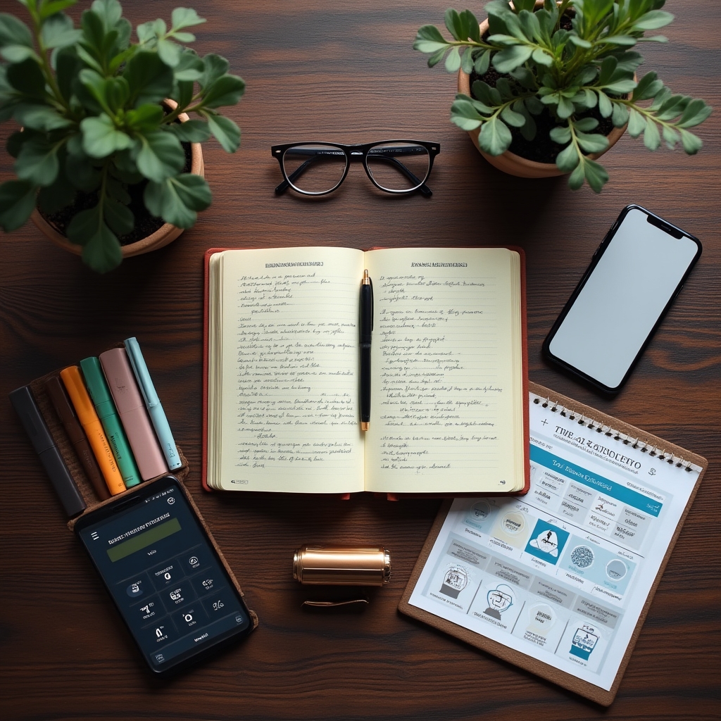 Financial tools and methodology overview displayed on a modern desk